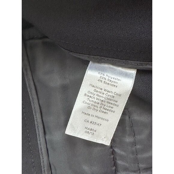 Talbots Women's Heritage Cropped Pants Size 2 Navy Office Career Preppy Trouser - Picture 6 of 9